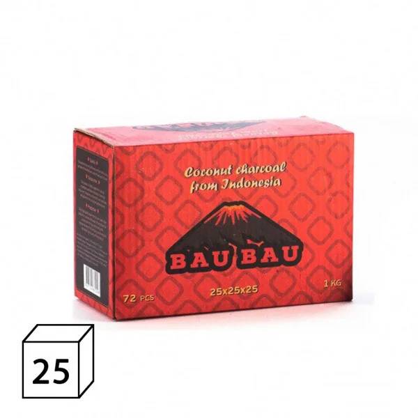 Уголь Bau Bau/ Бау бау 25 мм 72 шт 1 кг